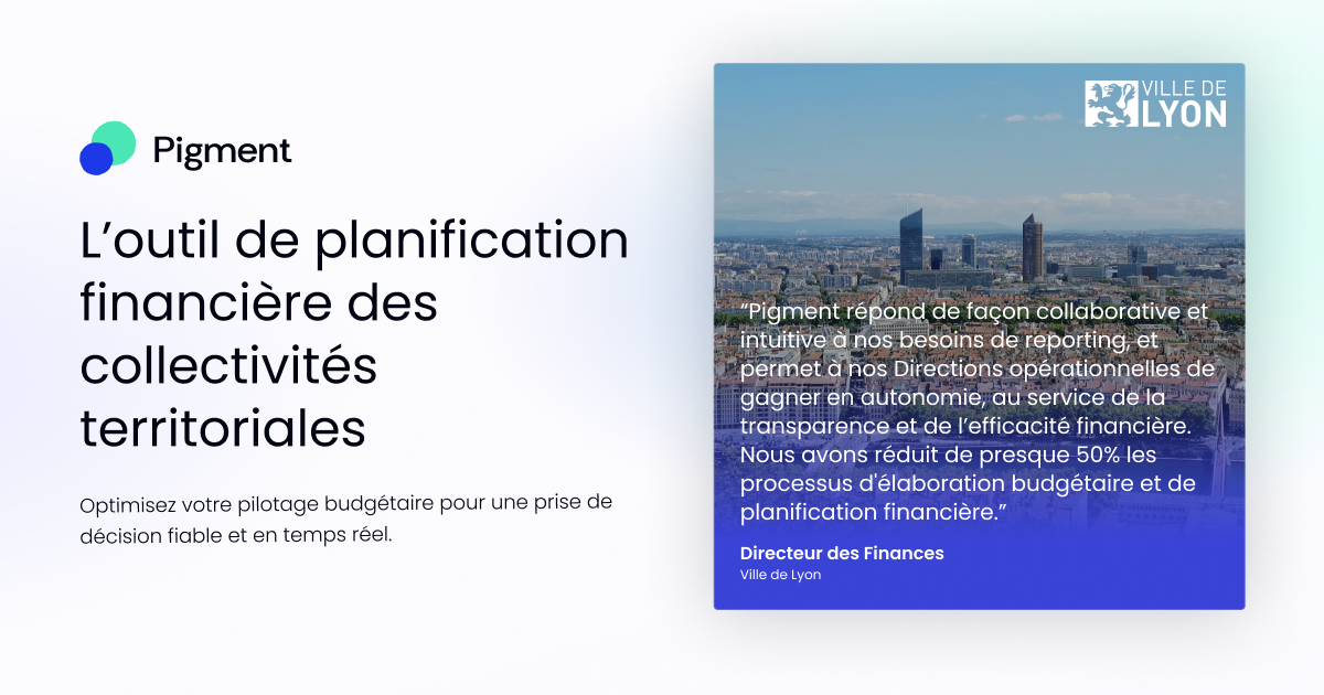 Planification financière des collectivités territoriales - Pigment